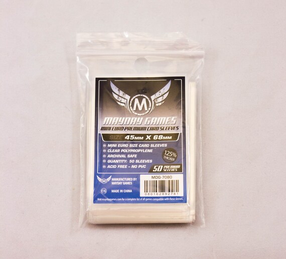 mini european card sleeves TitanShield (150 Sleeves) Mini European Sized Board Game Card Sleeves
