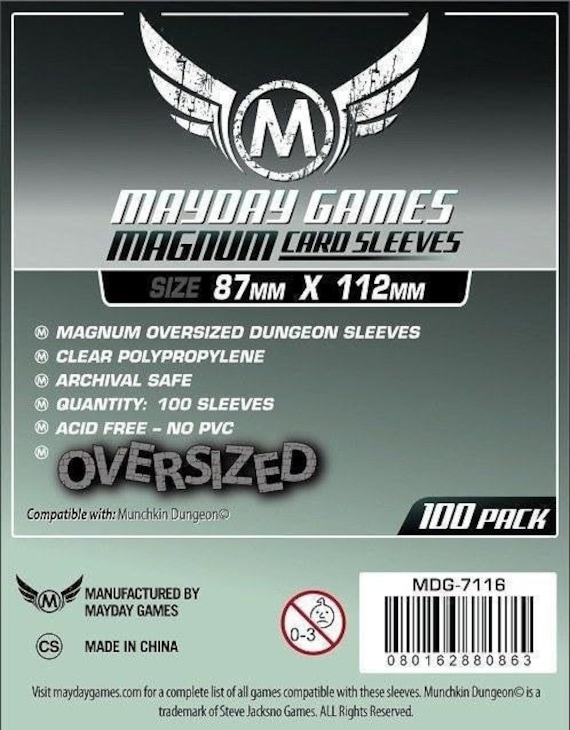 Munchkin Dungeon Sleeves - Magnum Oversized (87x112mm) (mdg-7116) - Etsy Munchkin Dungeon Sleeves - Magnum Oversized (87x112mm) (mdg-7116) - Etsy