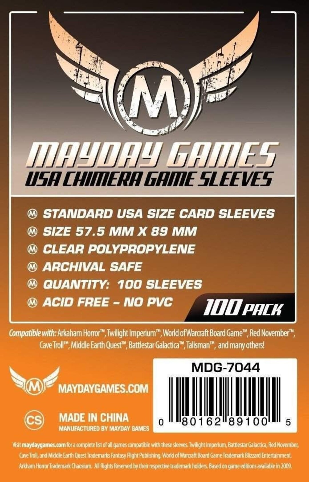 standard usa chimera card sleeves Standard USA Chimera Card Sleeves (57.5x89mm) (MDG-7044)