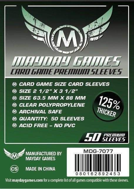 57x89mm card sleeves Premium Standard American Card Sleeves (57x89mm) 55 Pack, 100 Micron, –  sleevekings main image 0