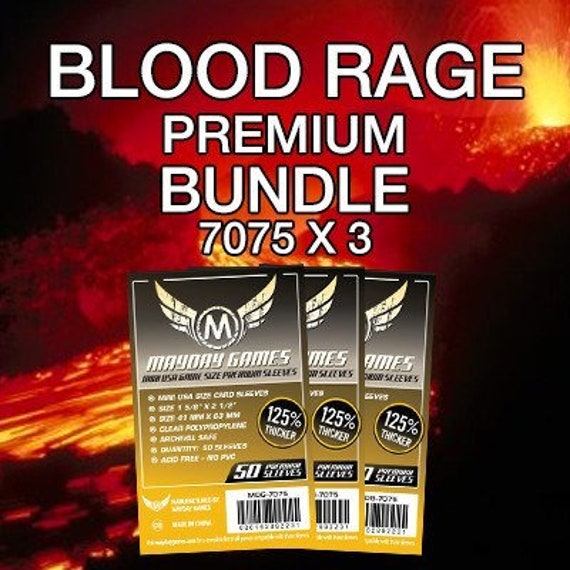 blood rage card sleeve size + Expansions Complete Compatible Bundle (8801 X 2 + 8814 X 1) : Toys & Games It includes enough sleeves to sleeve all the games cards Blood Rage