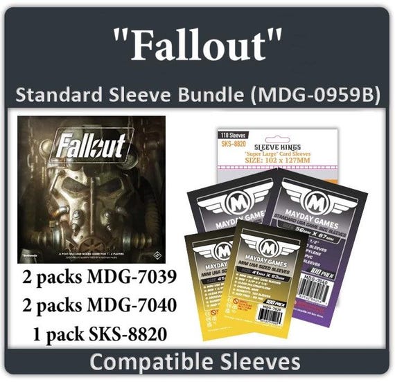 fallout card sleeves Art Card Sleeves – The Sword & Board main image 1