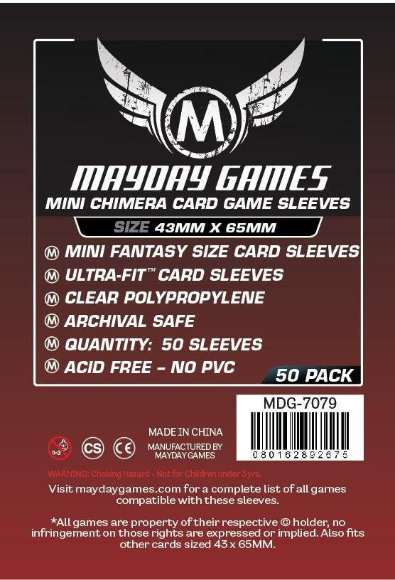 mini chimera card sleeves Card Sleeves: Mini Chimera Premium (Red) 43mm x 65mm main image 0