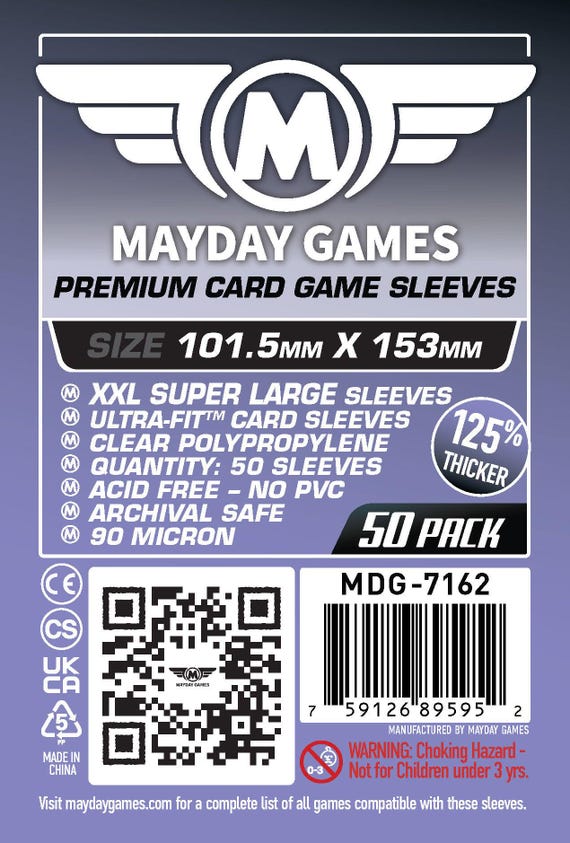 oversize card sleeves Super Large Game (102x127mm) 110 Pack, 60 Micron, SKS-882 sleevekings whether its smudges jumbo card sleeves size card
