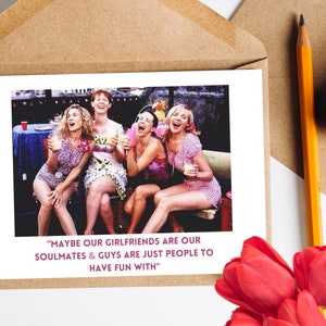 Quizás nuestras novias sean nuestras almas gemelas Descarga de la tarjeta digital del Día de Galentine