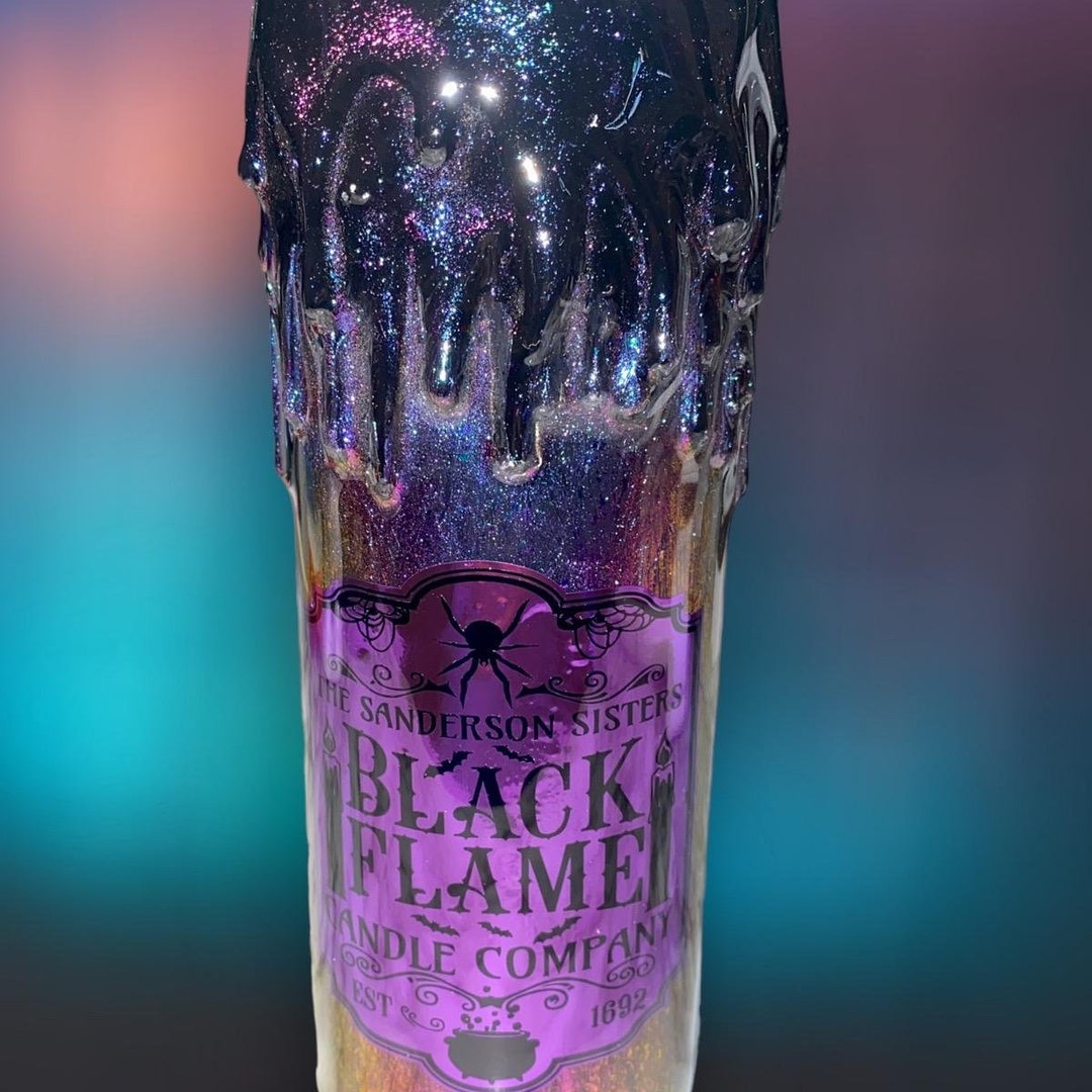 Black Flame Candle 20oz Tumbler Etsy
