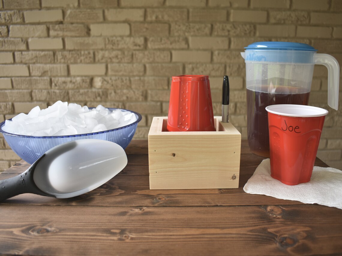 Blank Solo Cup Holder Party Cup Dispenser, DIY Rustic Farmhouse Decor