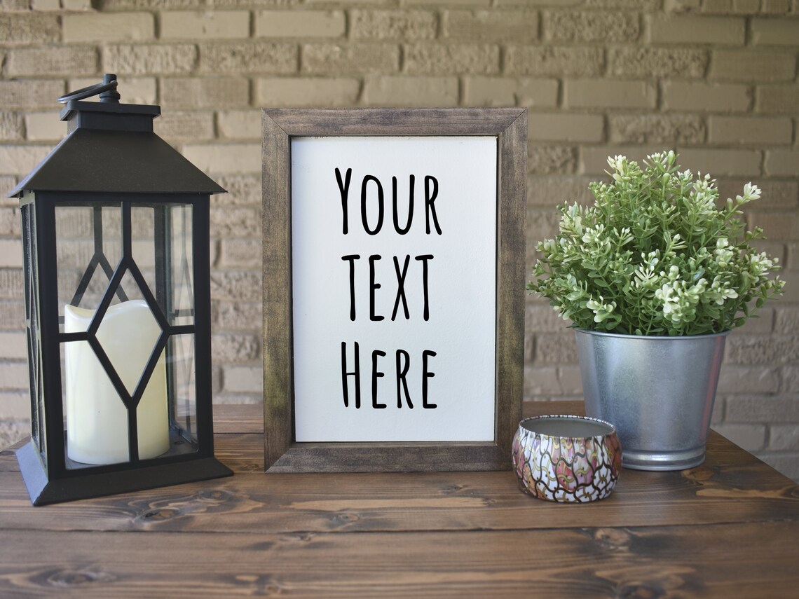 Personalized Quote Decorative Wood Frame Sign Rustic Etsy