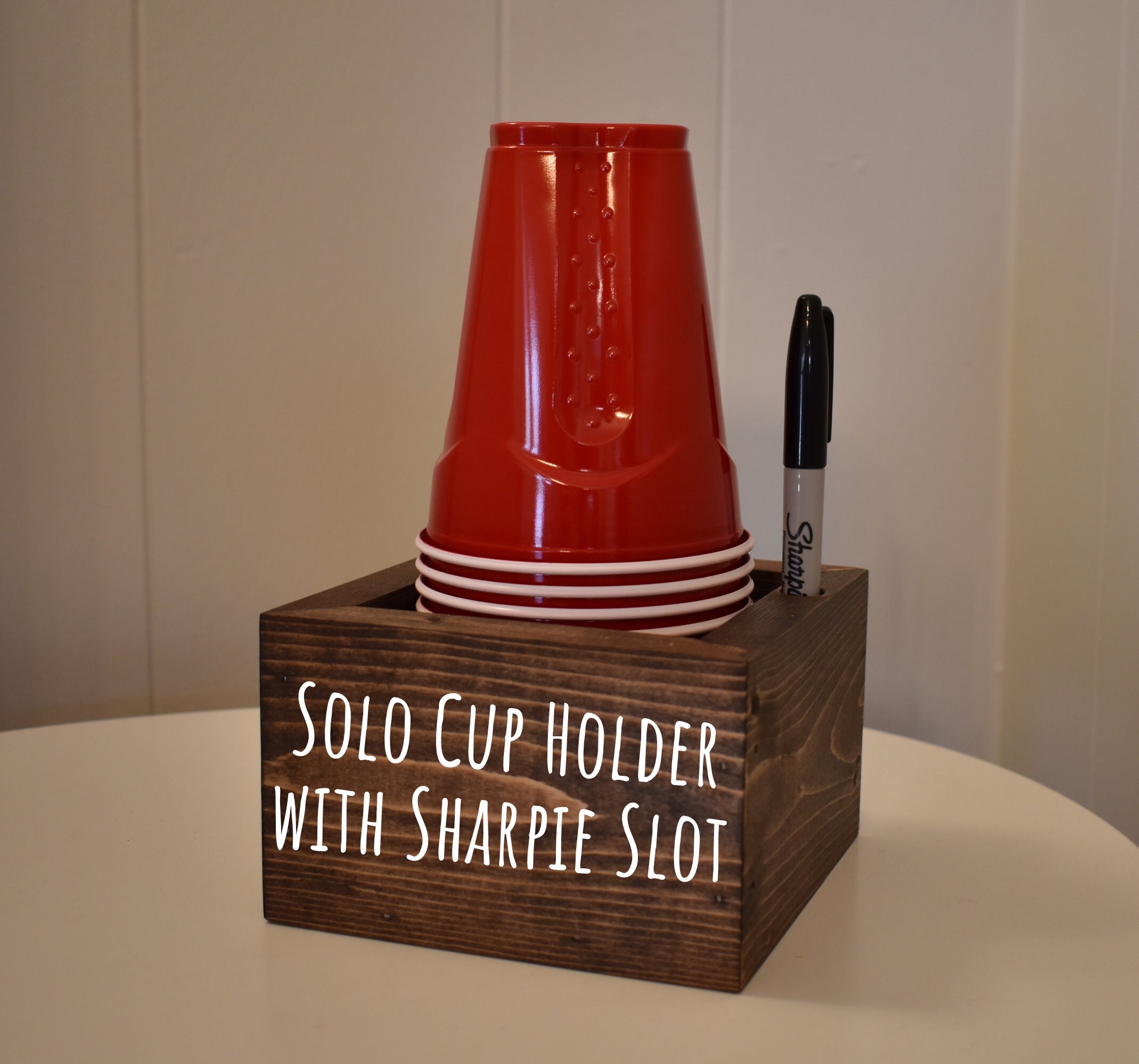 Solo Cup Holder with Sharpie/Marker Slot Party Cup Dispenser Etsy