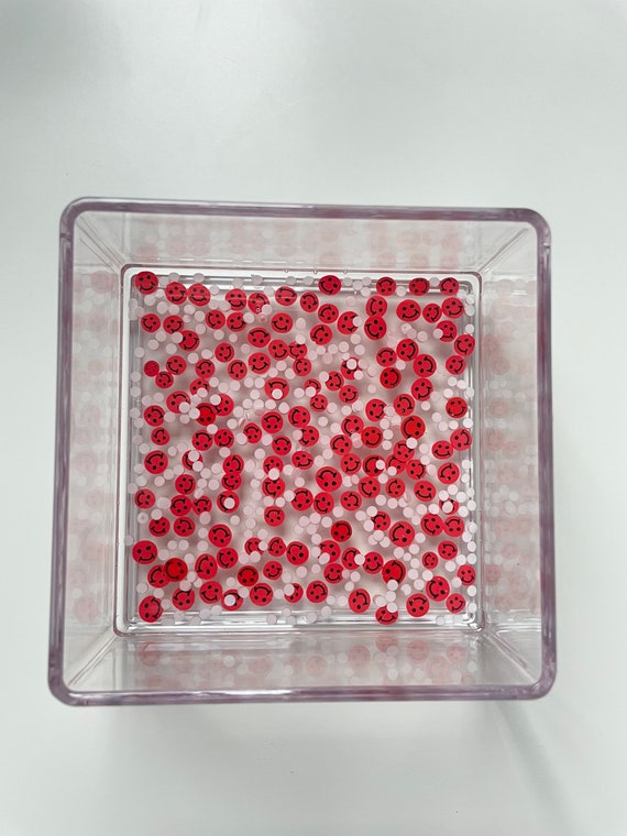 Red Smilies Small Acrylic Tray 