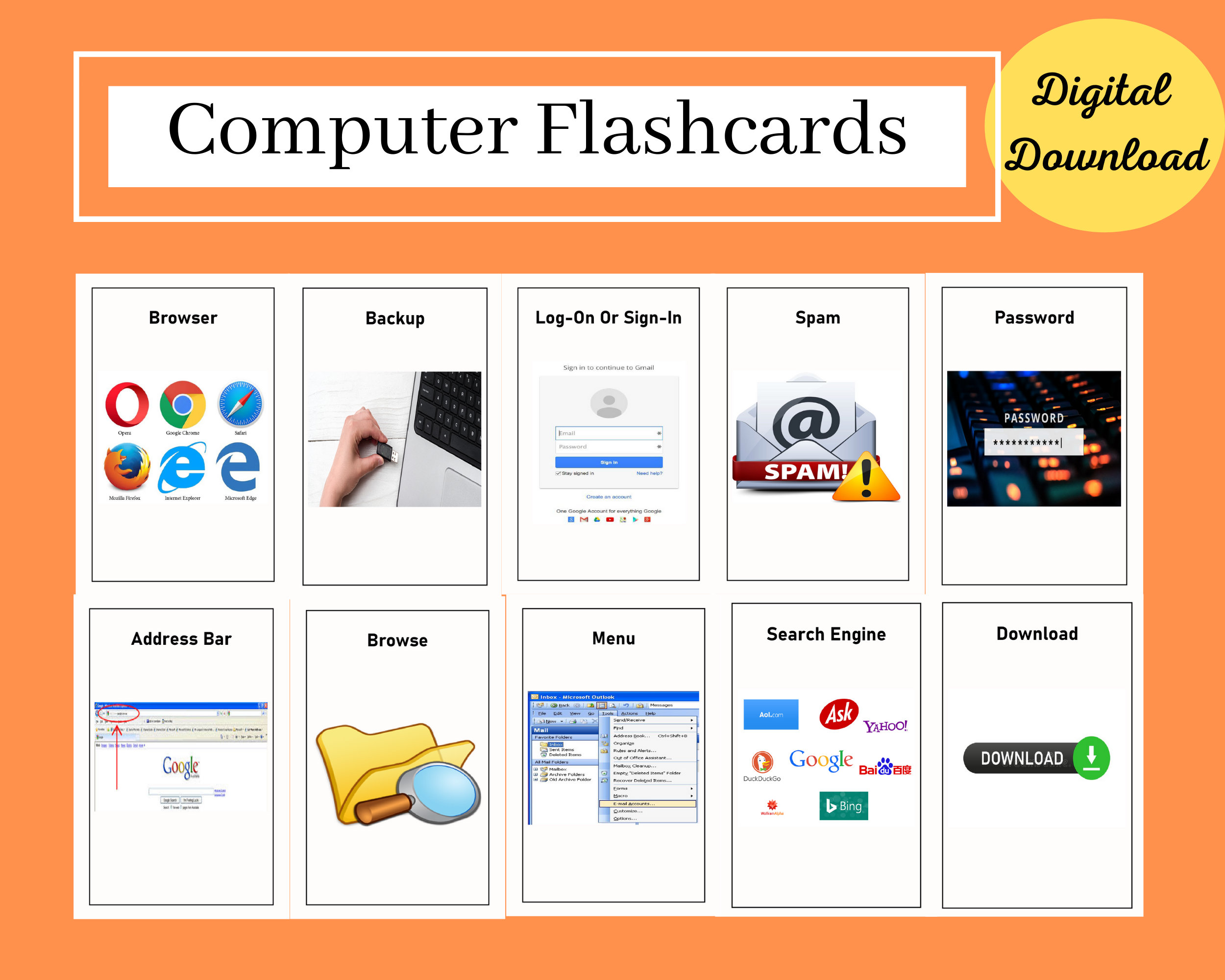 Hardware And Software Flash Cards (teacher Made) Twinkl