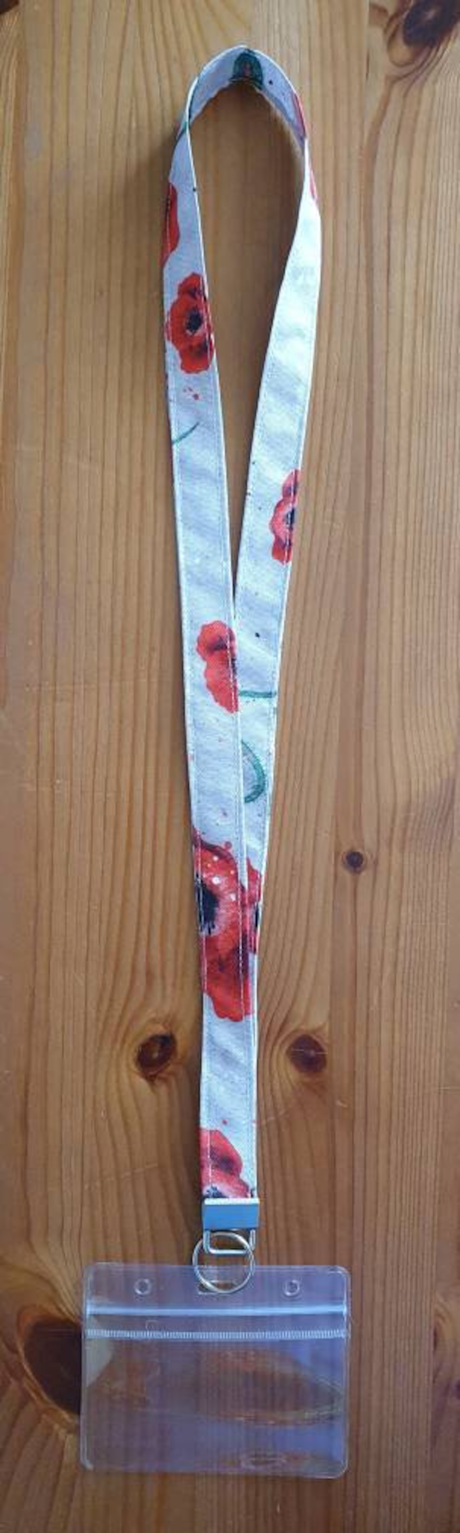 Lanyard Neck Strap Card Holder Badge Holder Poppy Etsy