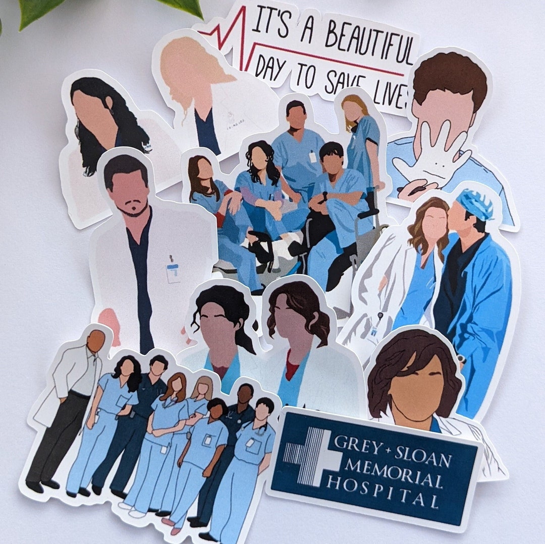 Grey's Anatomy Stickers 10 Pack - Etsy