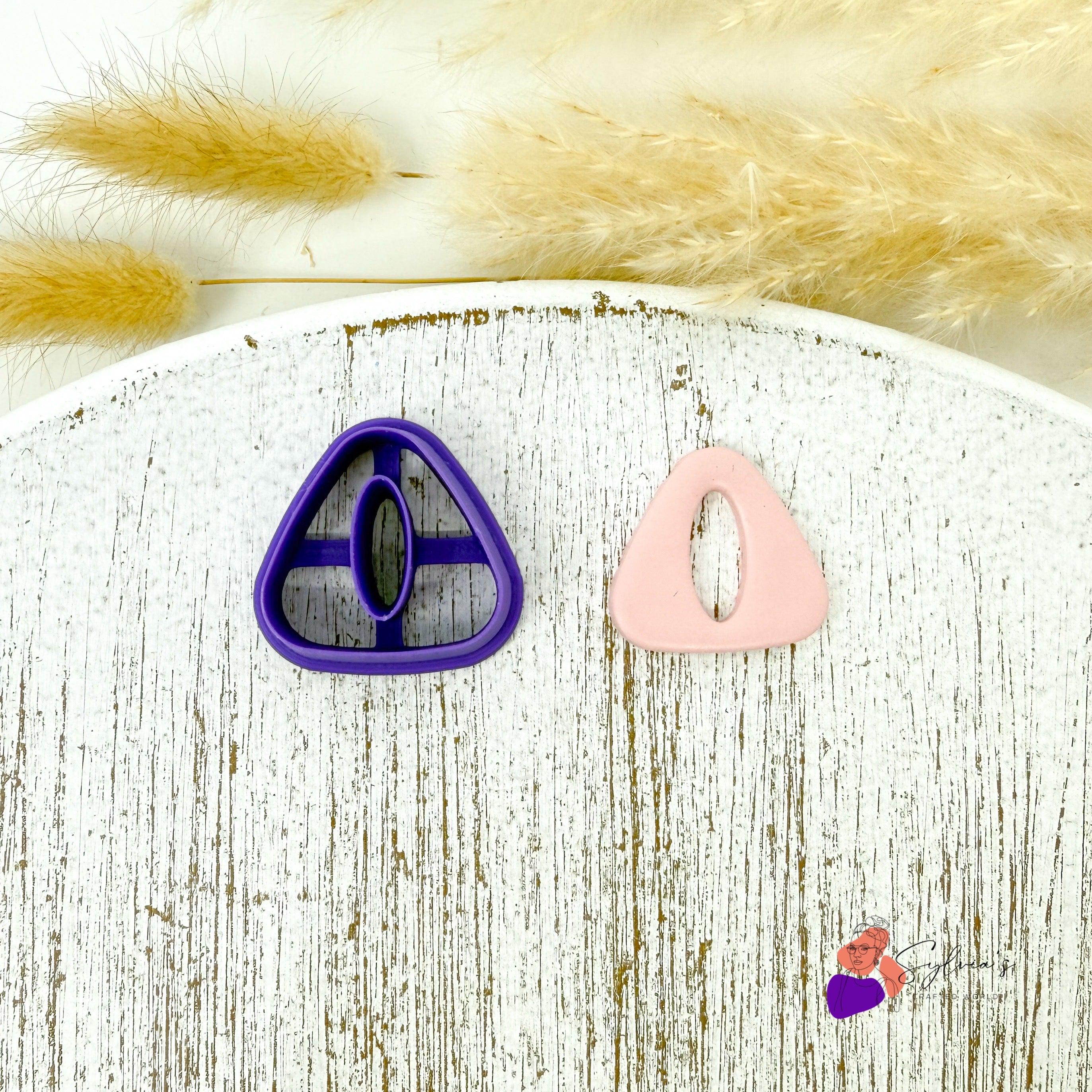 Triangle Argile Emporte-pièce argile polymère pampille triangle à trou ovale - Etsy France