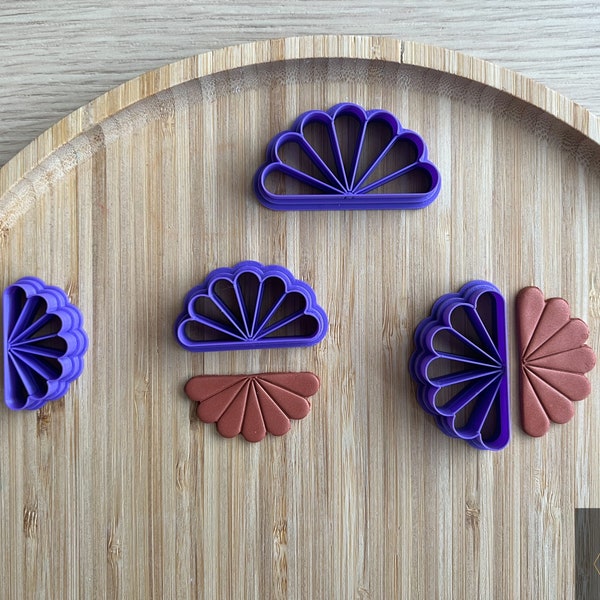 Emporte-pièce demi fleur | Emporte-pièce pour argile polymère | DIY en pâte polymère | Outils pour fabrication de bijoux