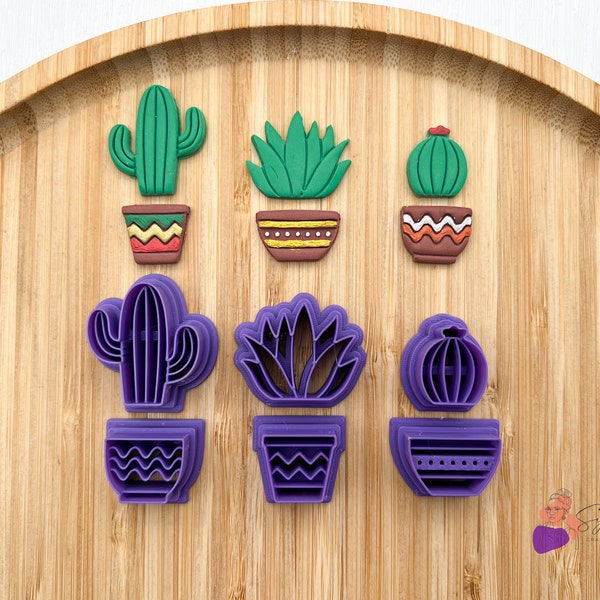 Emporte-pièce Cactus Mix and Match | Emporte-pièce pour argile polymère | DIY en pâte polymère | Outils pour fabrication de bijoux