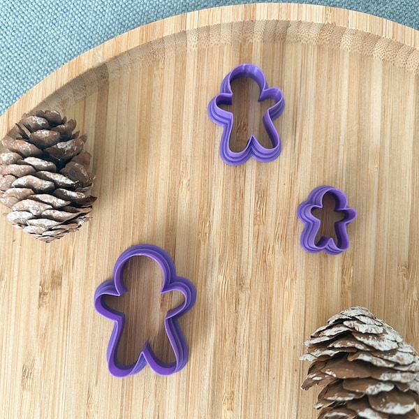 Emporte-pièce Bonhomme en pain d’épices de Noël | Emporte-pièce pour argile polymère | DIY pâte polymère | Outil pour fabrication de bijoux