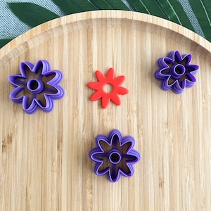 Donut Flower Cookie Cutters | Polymer Clay Cutters | Polymer Clay DIY | Jewelry Making Tools