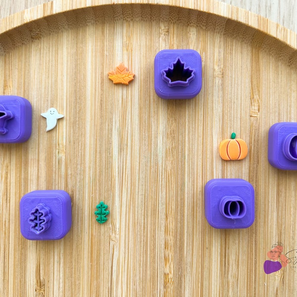 Mini emporte-pièces Automne et Halloween | Emporte-pièce pour argile polymère | DIY en pâte polymère | Outils pour fabrication de bijoux