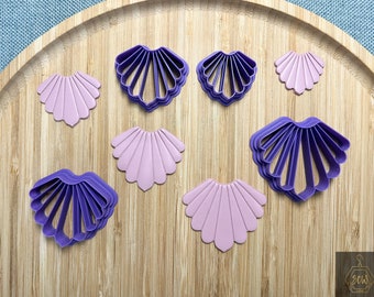 Cortadores de galletas con forma de concha | Cortador de arcilla polimérica | Arcilla polimérica DIY | Herramientas para hacer joyas