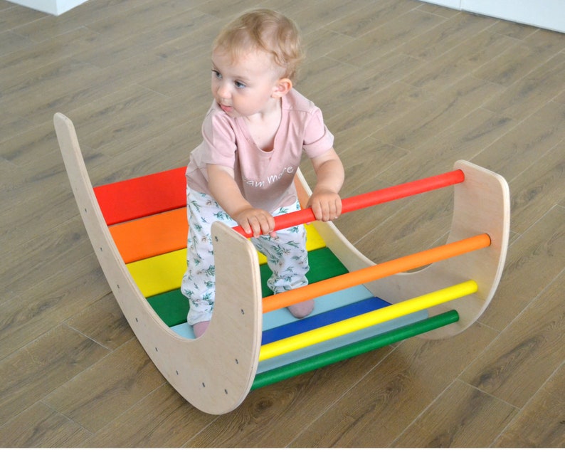 Baby climbing gym montessori climber rock toddler toys Etsy