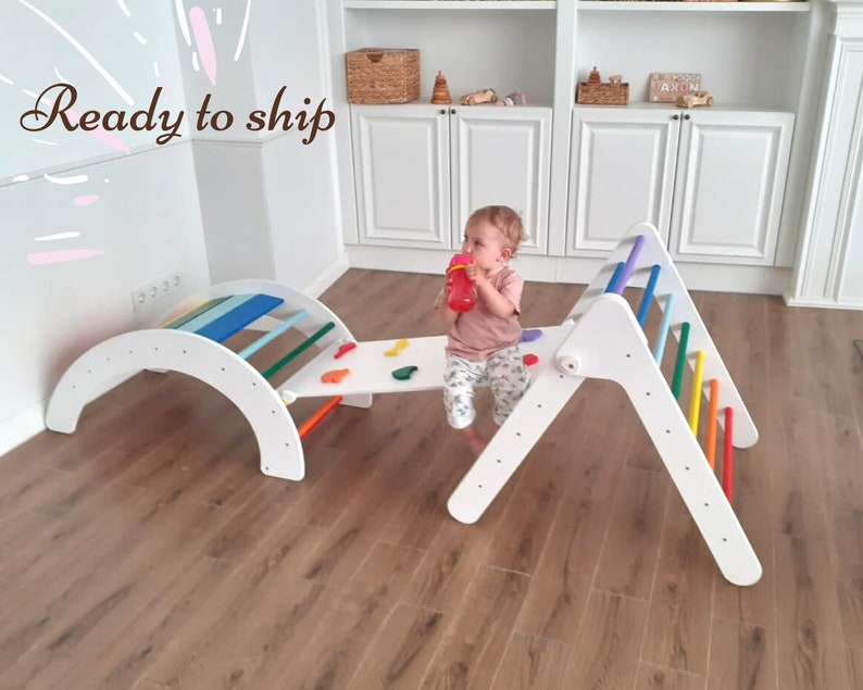 Baby climbing gym montessori climber rock toddler toys Etsy
