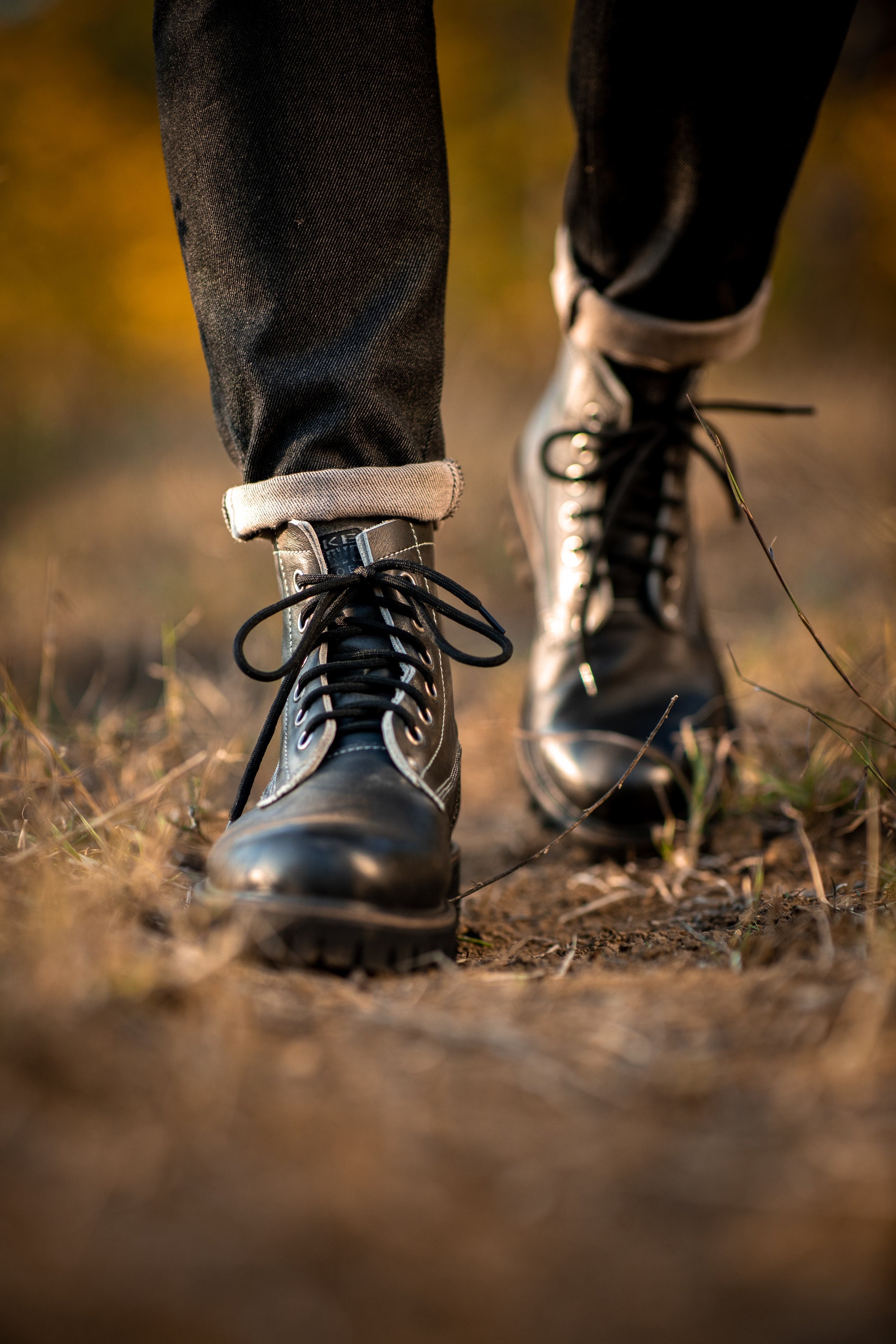 mens black leather boots