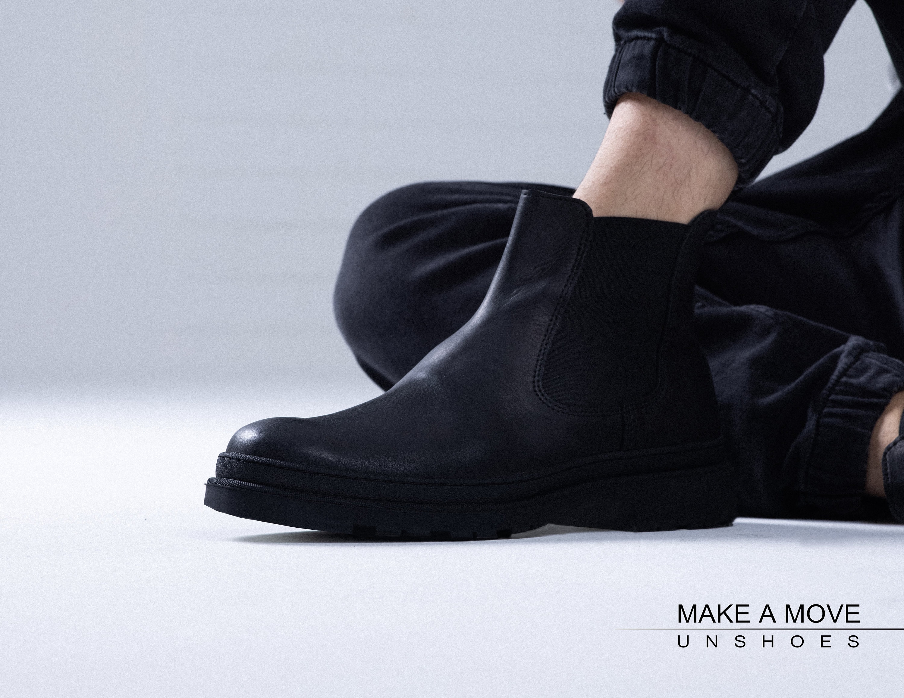 Men's Chelsea Boots/leather Chelsea/ Black Shoes/ High Top Shoes - Etsy