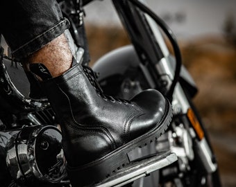 Leather boots/ Black leather boots/ handmade boots/ distressed leather boots for men/ custom boots/ leather shoes/ ankle boots