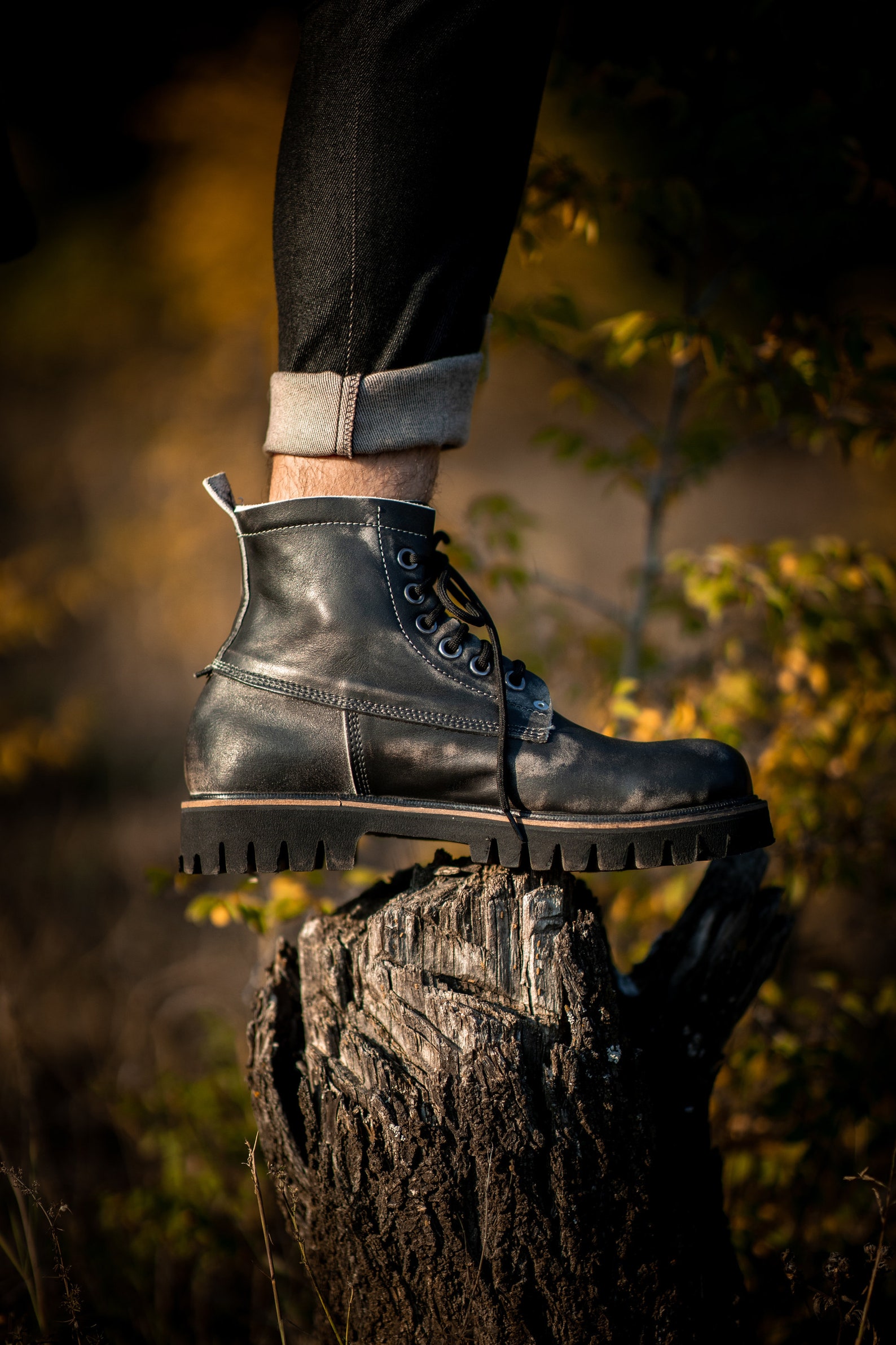 mens black leather sneaker boots