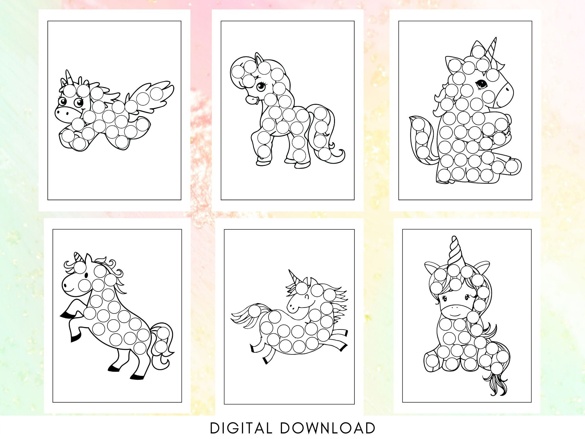 Unicorn Dot Marker Printable