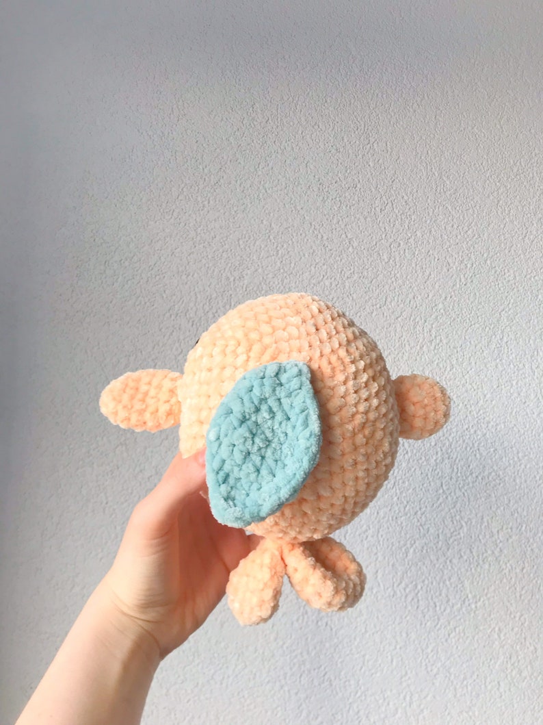 Peachy Whale Crochet Toys Stuffed Animal Friut Peach Toy Fish Etsy
