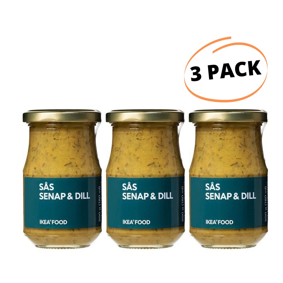 3 PACK IKEA SÅS Senap & Dill Sauce 7 Ounces B01DURRE9E Etsy