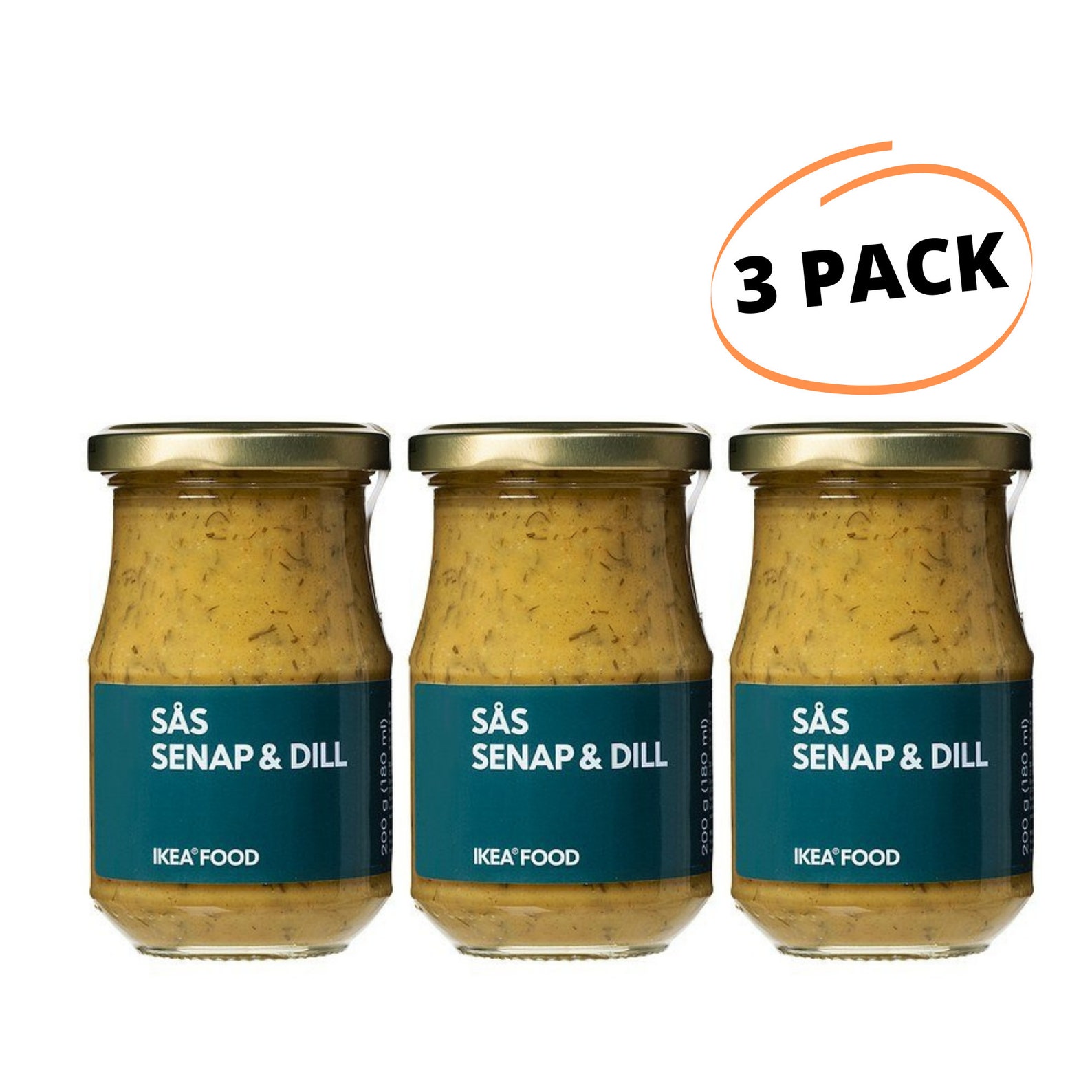 3 PACK IKEA S S Senap Dill Sauce 7 Ounces B01DURRE9E Etsy