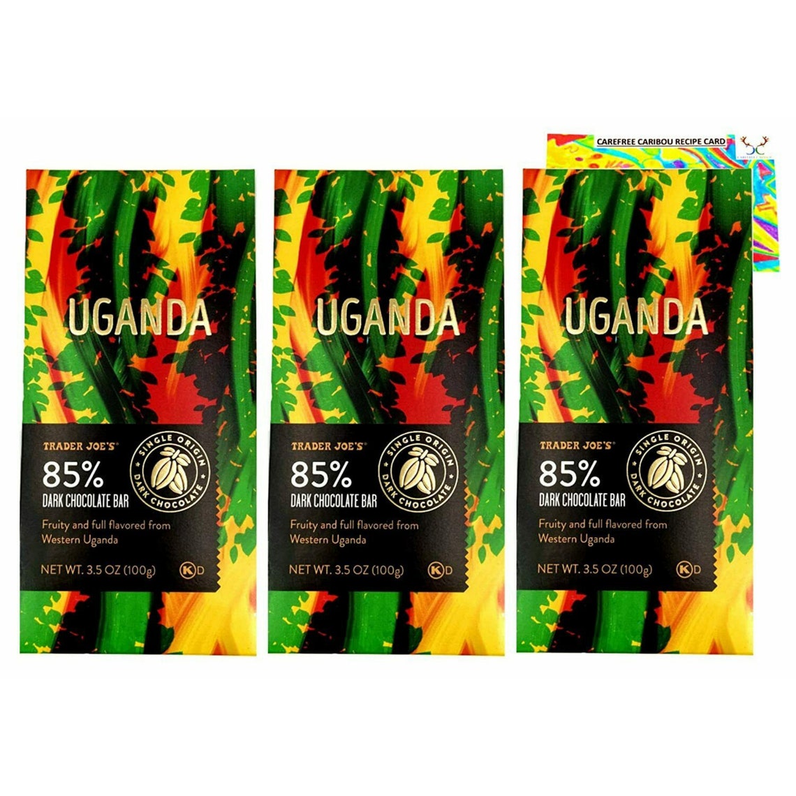 Uganda 85 Dark Chocolate Bar Bundle by Trader Joes Pack of Etsy