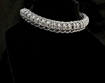 Stainless Steel Fire Wyrm Chainmaille Choker Necklace