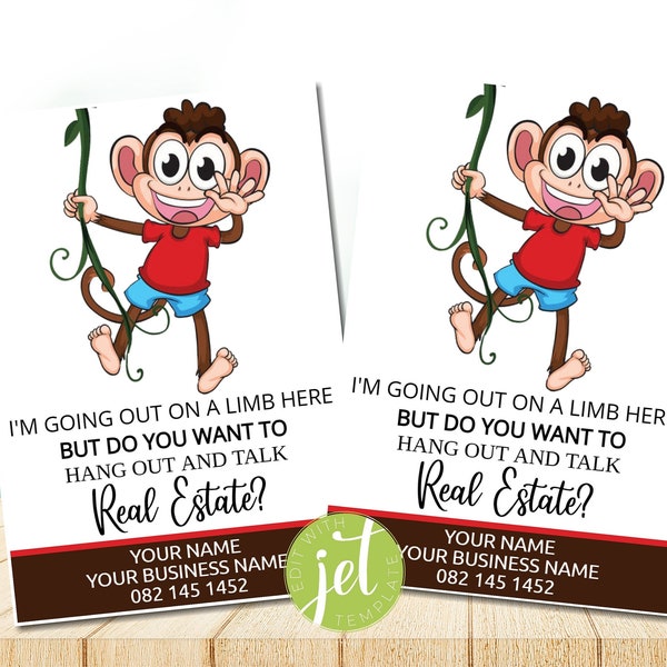 Editable Going Out on a Limb, Business Marketing Gift Tags, Real Estate Gift Tags, INSTANT DOWNLOAD TQ2431