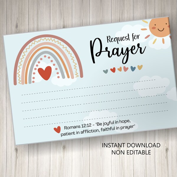 Prayer Box Printable - Etsy