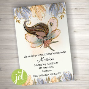 Editable Fairy Baby Shower Invitation Printable Fairy Baby - Etsy