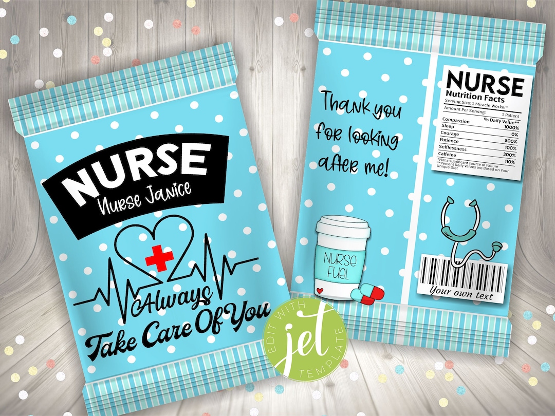Editable Nurse Appreciation Chip Bag Thank You Frontlines Worker editable-nurse-appreciation-chip-bag-thank-you-frontlines-worker