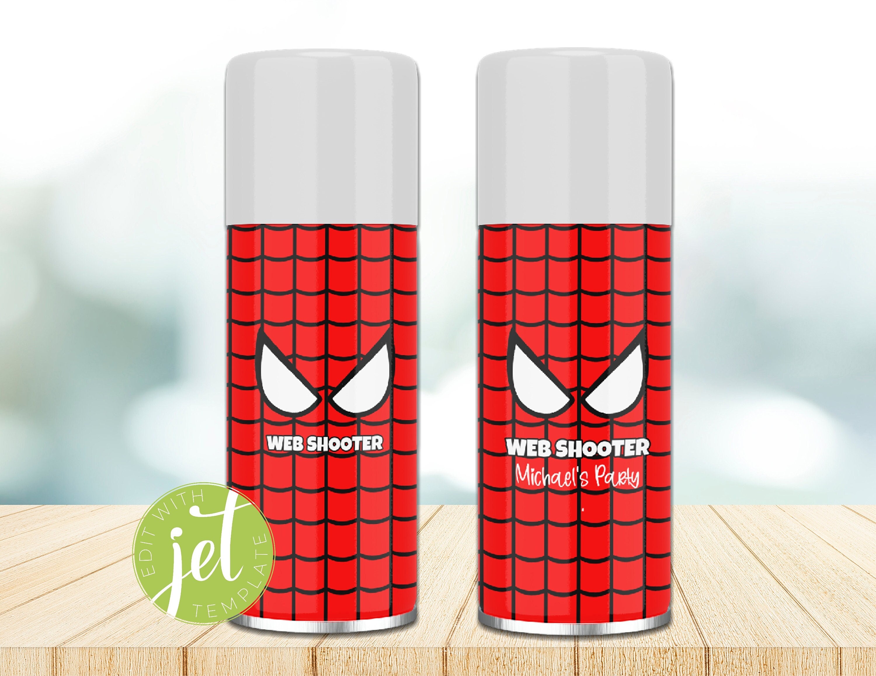 Editable Spider Hero Water Bottle Labels, Spider Hero Water Bottle Wra –  Mug+Mouse Designs