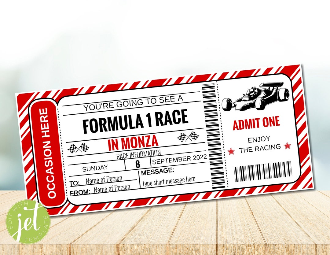 Editable Motor Racing Gift Voucher Racing Gift Voucher Etsy