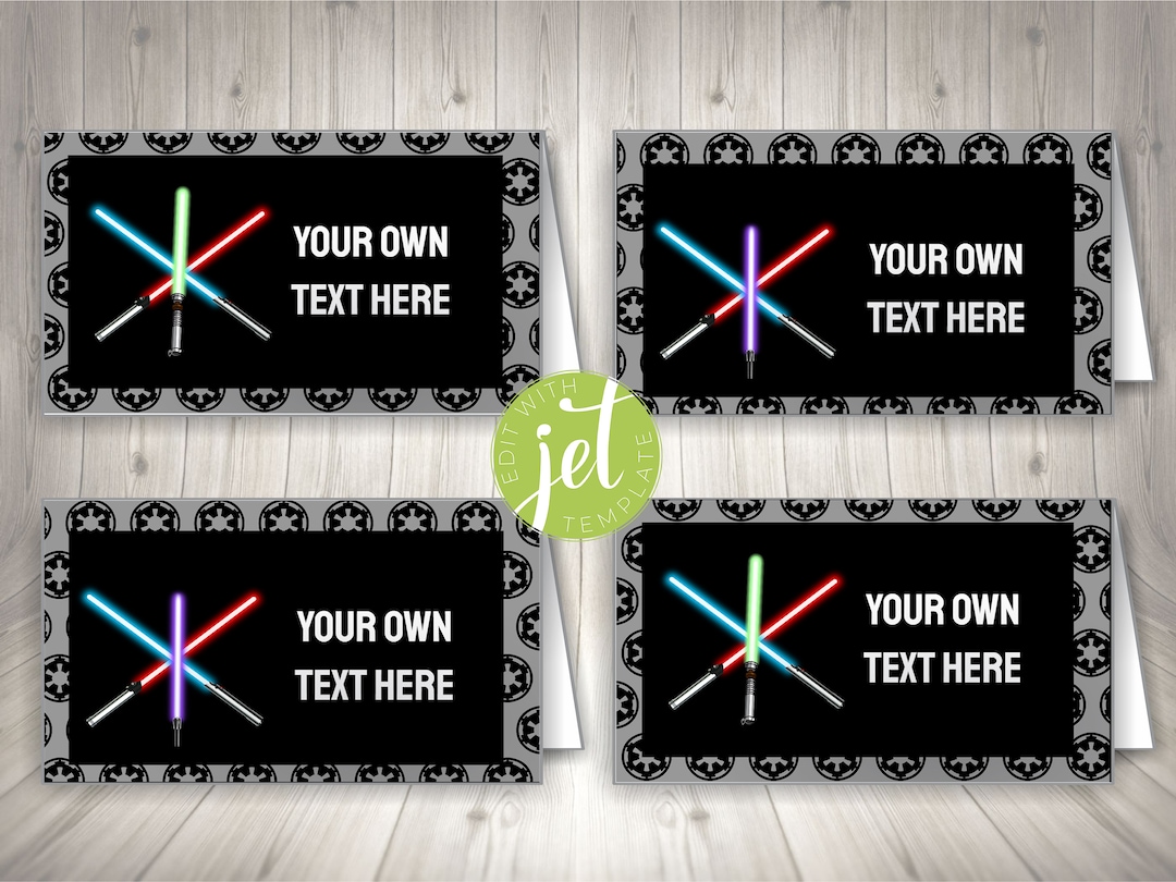 Editable Star Wars Food Labels Template Printable Birthday - Etsy