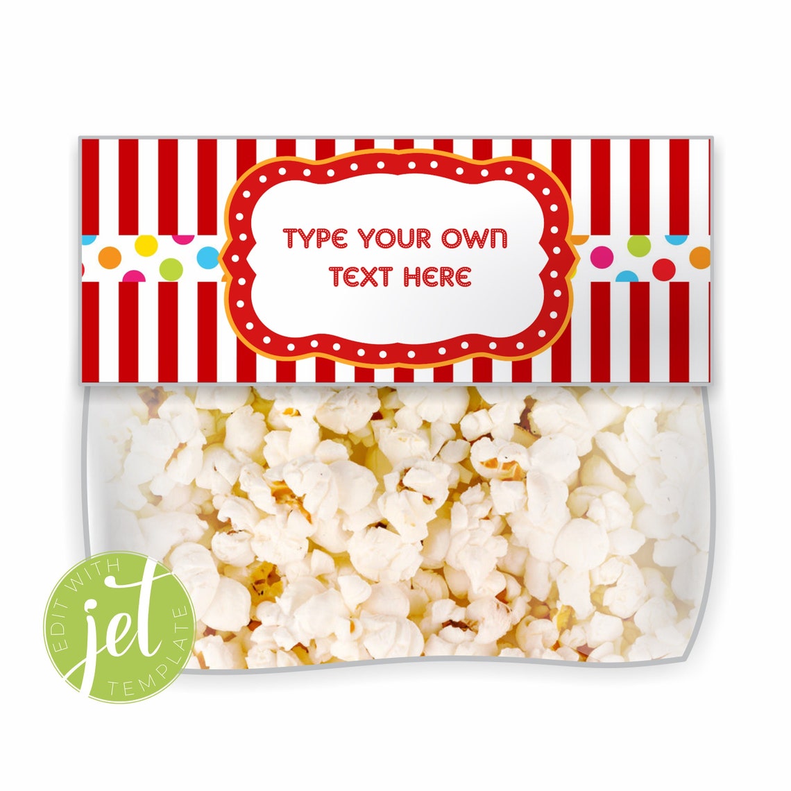 Editable Circus Party Bag Toppers Template Carnival or - Etsy