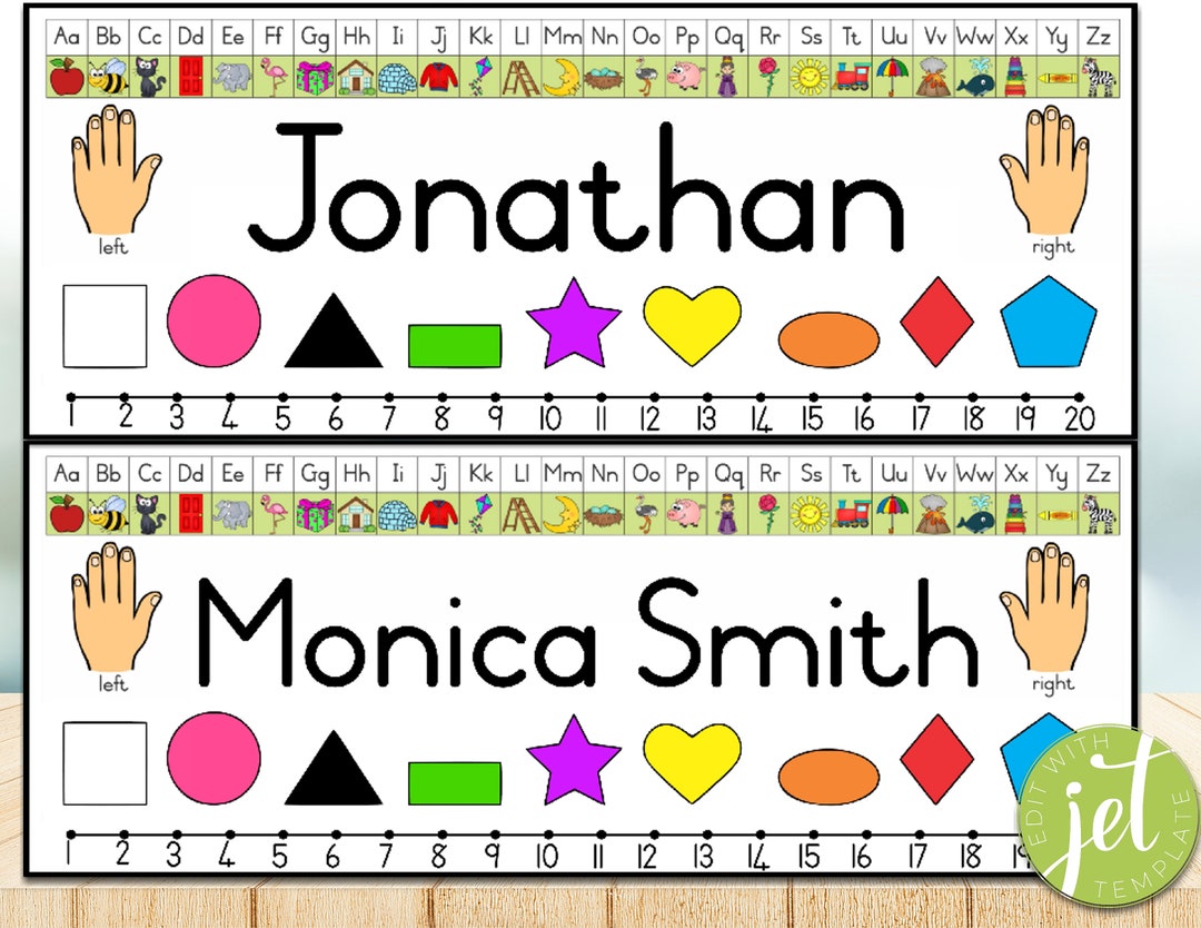 Editable Student Desk Plates Student Name Cards Student Desk Etsy