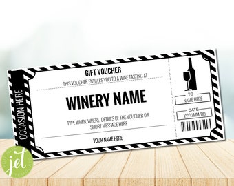 Wine Tasting Voucher Printable - Etsy