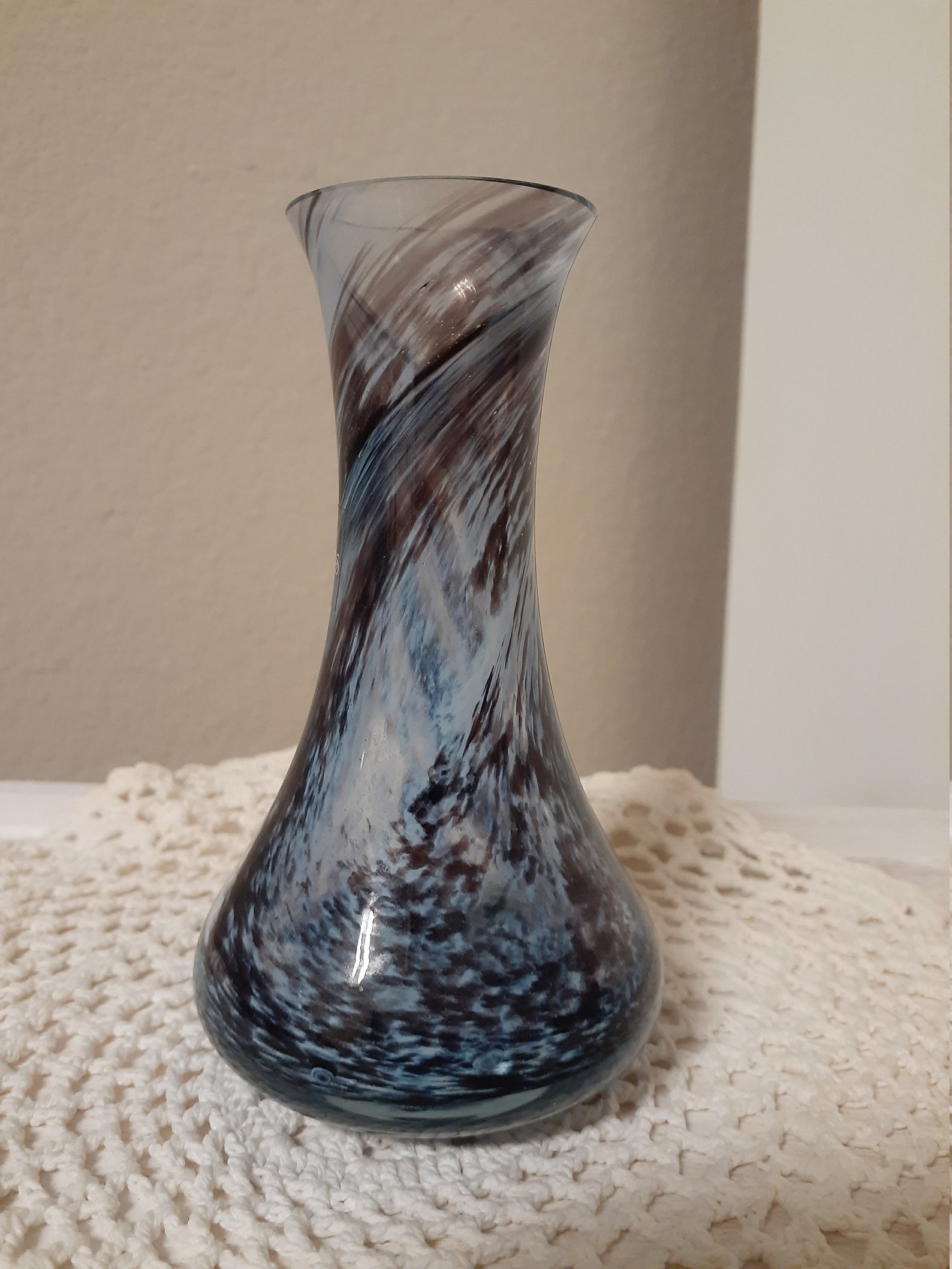 Caithness Scotland Purple Swirl Bud Vase Etsy