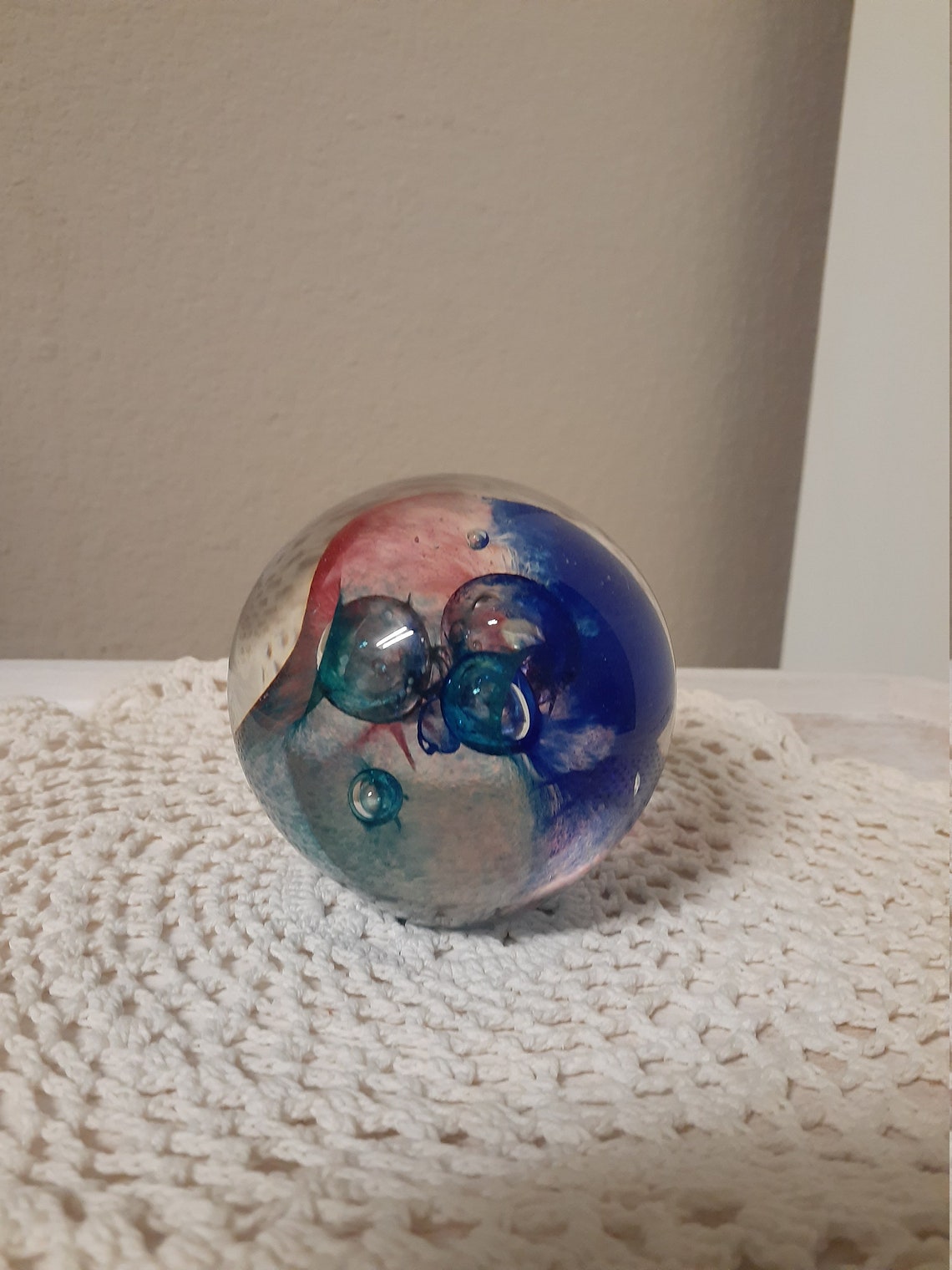 Vintage 1999 Glass Eye Studio Art Glass Paperweight Etsy