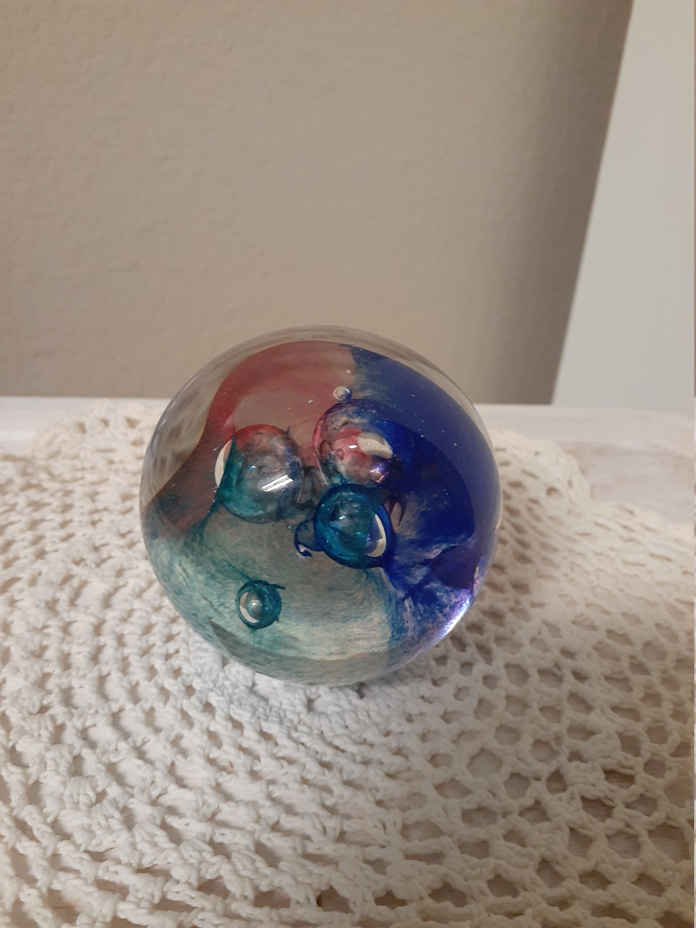 Vintage 1999 Glass Eye Studio Art Glass Paperweight Etsy