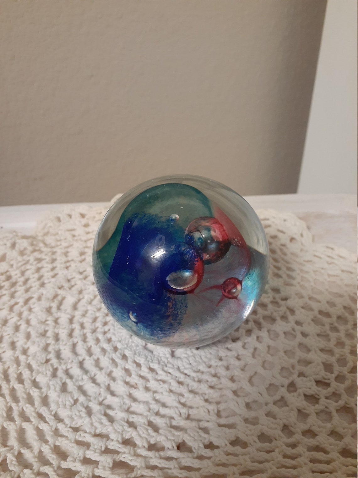 Vintage 1999 Glass Eye Studio Art Glass Paperweight Etsy